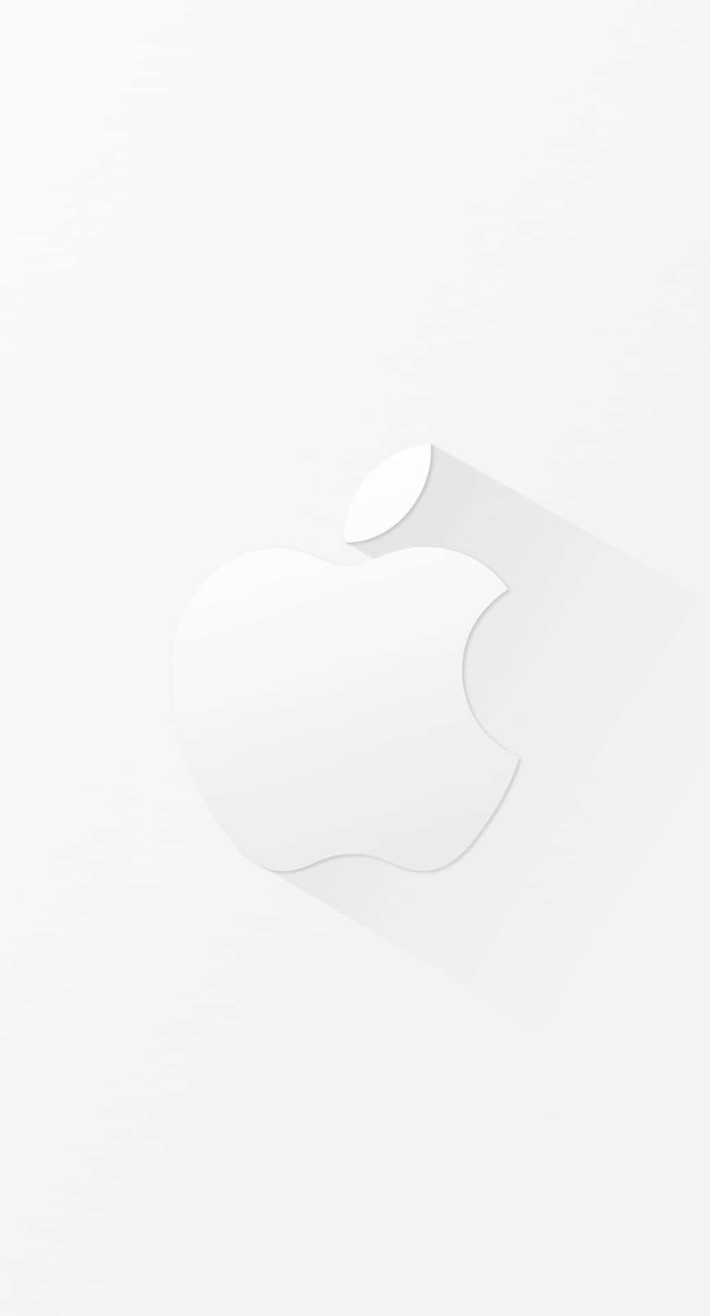 Apple標誌在紋理白色背景上帶有柔和陰影 — 蘋果標誌 GIF 壁紙