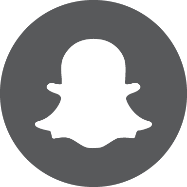 Snapchat 桌布 壁紙 — 一個簡約的白色鬼魂圖示，居中於純灰色圓形內。
