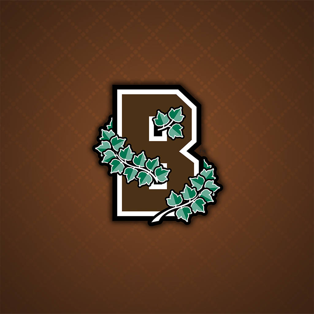 字母B 桌布 壁紙 — 一個粗體白色字母B，帶有綠色常春藤，置於有紋理的棕色背景上。