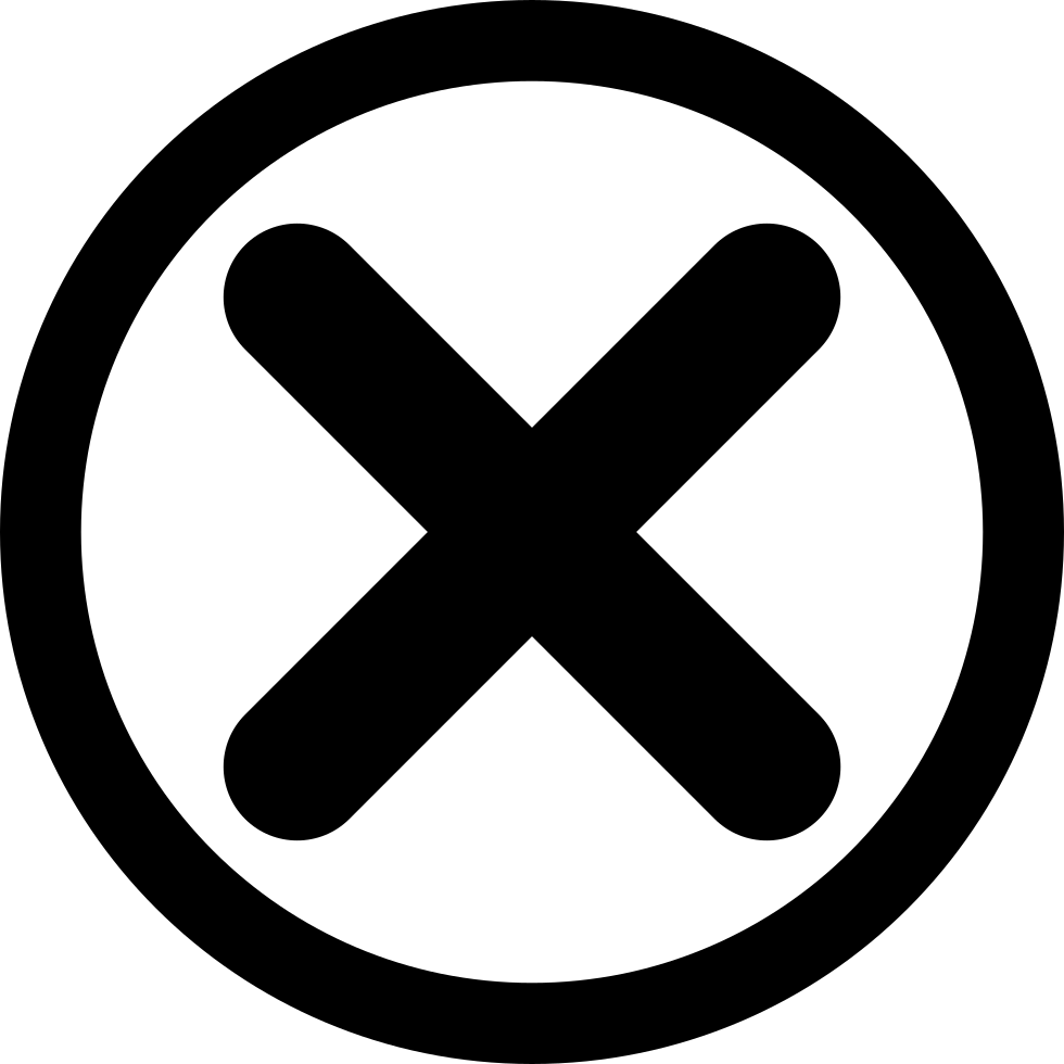X 桌布 壁紙 — 一個粗體黑色X符號居中於一個粗黑色圓形輪廓內，背景為純白色。