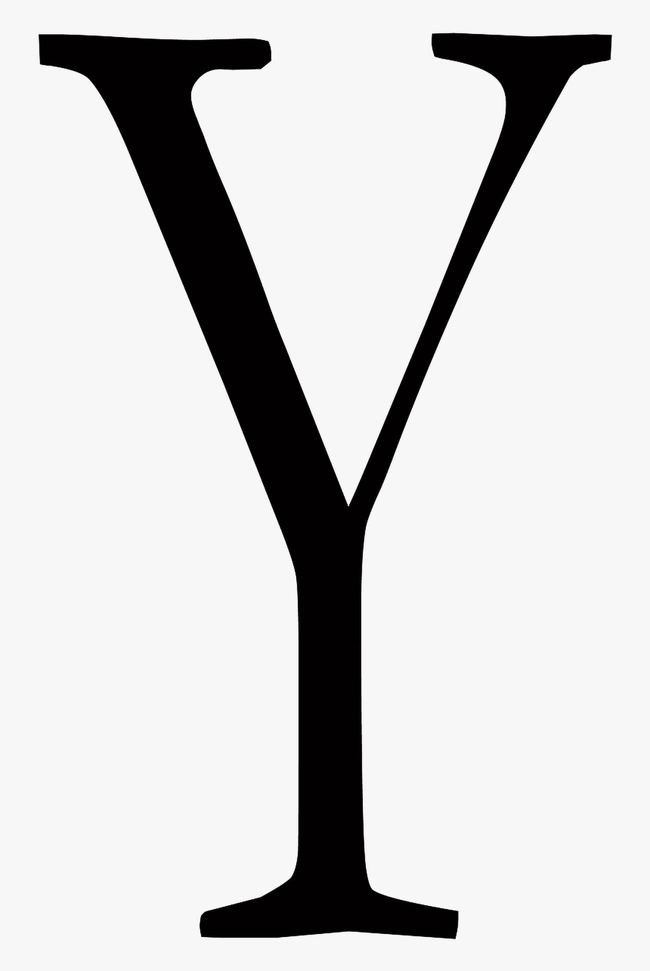 Y 桌布 壁紙 — 一個粗體黑色大寫字母Y居中對齊，背景為純淺灰色。