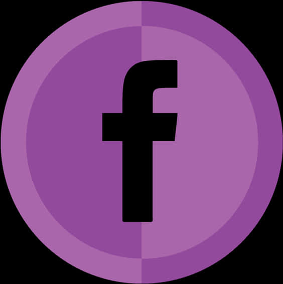 Facebook 桌布 壁紙 — 一個粗體黑色小寫f標誌，居中於漸變紫色圓圈內，背景為黑色。