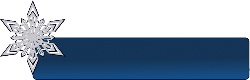 Text Boxes 桌布 壁紙 — 一個精細的銀色雪花圖示漂浮在黑色背景上的漸變藍色橫幅上方。