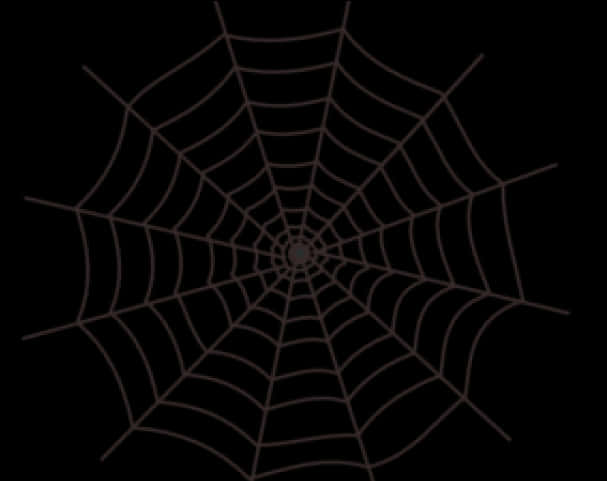 Spiderman Web 桌布 壁紙 — 一個精緻的棕色蜘蛛網從中心向外輻射，背景為純黑色。