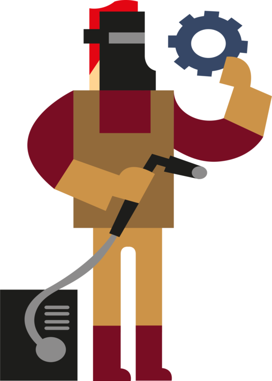 graphic design 桌布 壁紙 — 一個紅棕色像素風格的機械師，在黑色背景前拿著扳手和齒輪。