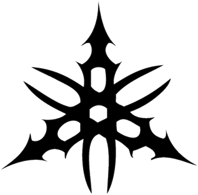 Logo Design 桌布 壁紙 — 一個純黑色背景上，帶有尖銳點和幾何鏤空的白色複雜雪花輪廓。