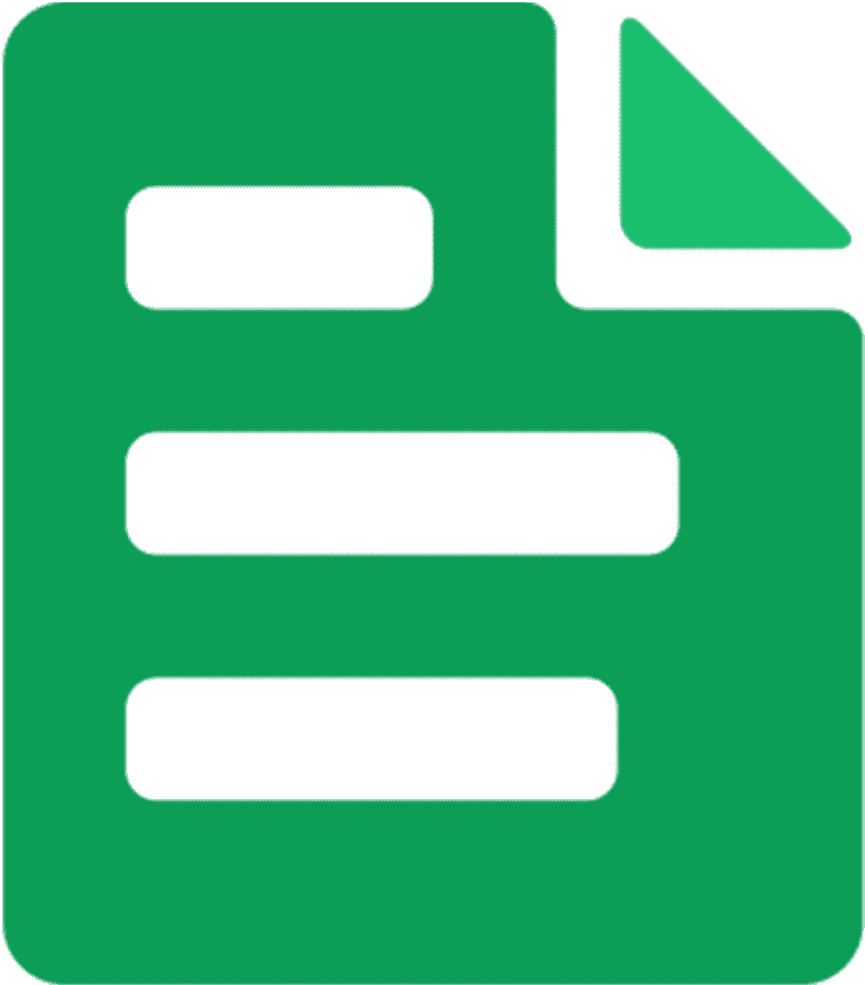 Google Forms 桌布 壁紙 — 一個綠色文件圖示，帶有黑色水平線和一個折疊角，象徵檔案或筆記。