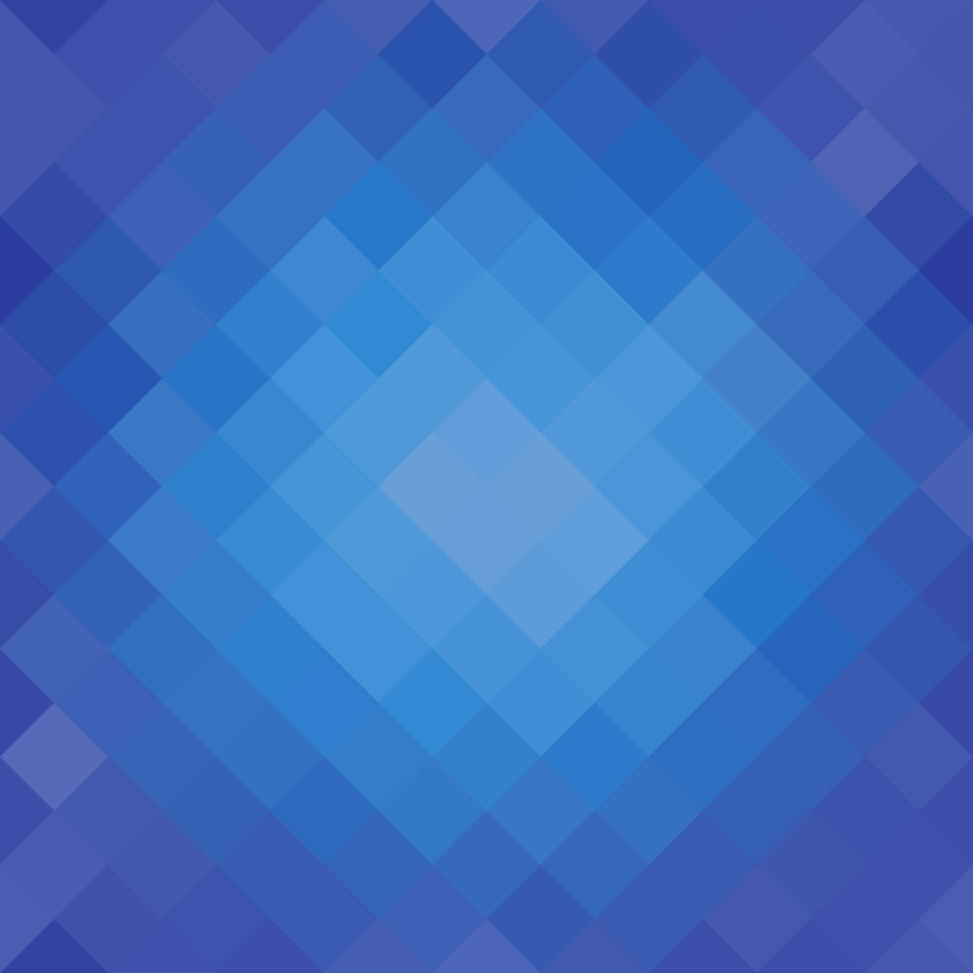 Gradient Blue 桌布 壁紙 — 一個舒緩的抽象圖案，由對角線的藍色正方形從深色調漸變到淺色調。
