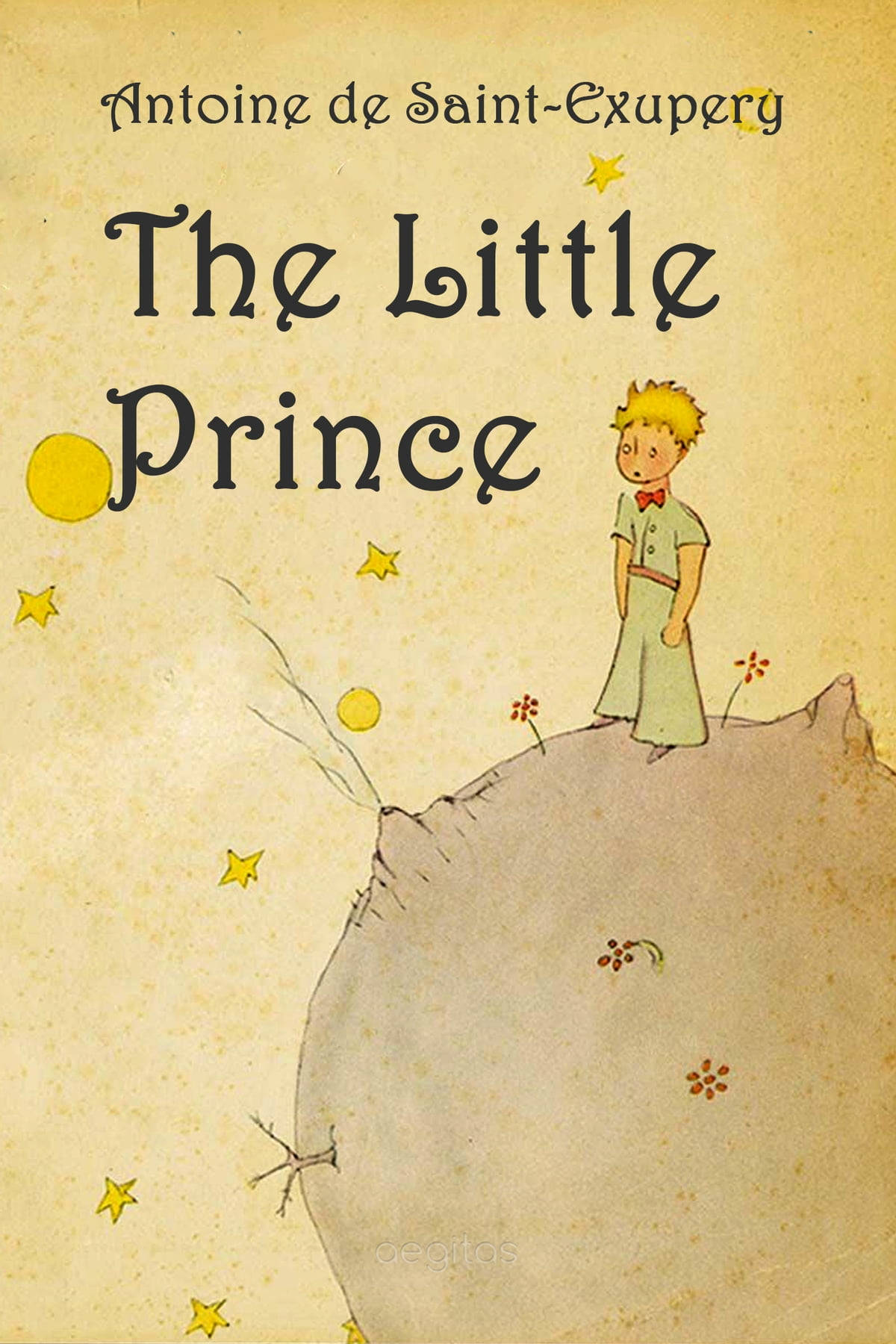 Prince 桌布 壁紙 — 一個身穿綠色衣服的小男孩站在一個小行星上，周圍有黃色星星和一塊像行星的石頭。