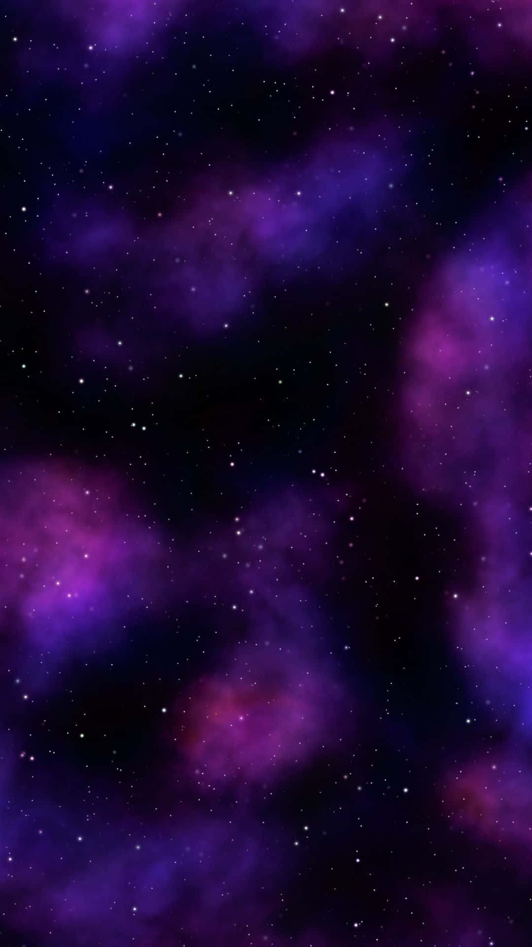 桌布 壁紙 — 一個迷人的深紫色星雲，充滿了發光的星星和宇宙雲層，映襯著黑暗的虛空。