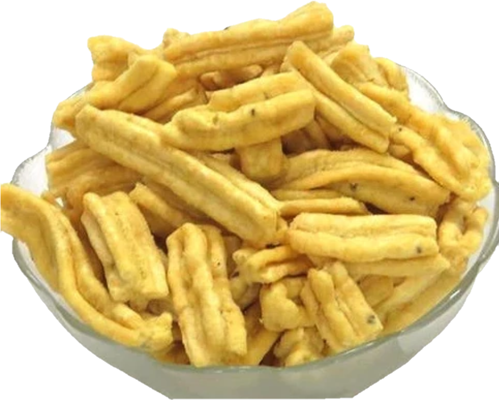 Snacks 桌布 壁紙 — 一個透明玻璃碗，裝滿了金黃色的油炸小吃棒，上面撒有香草。