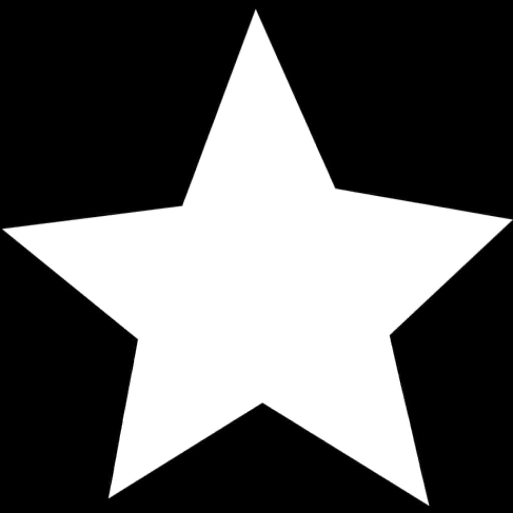 Stars 桌布 壁紙 — 一個銳利的白色五角星居中於純黑色背景上。