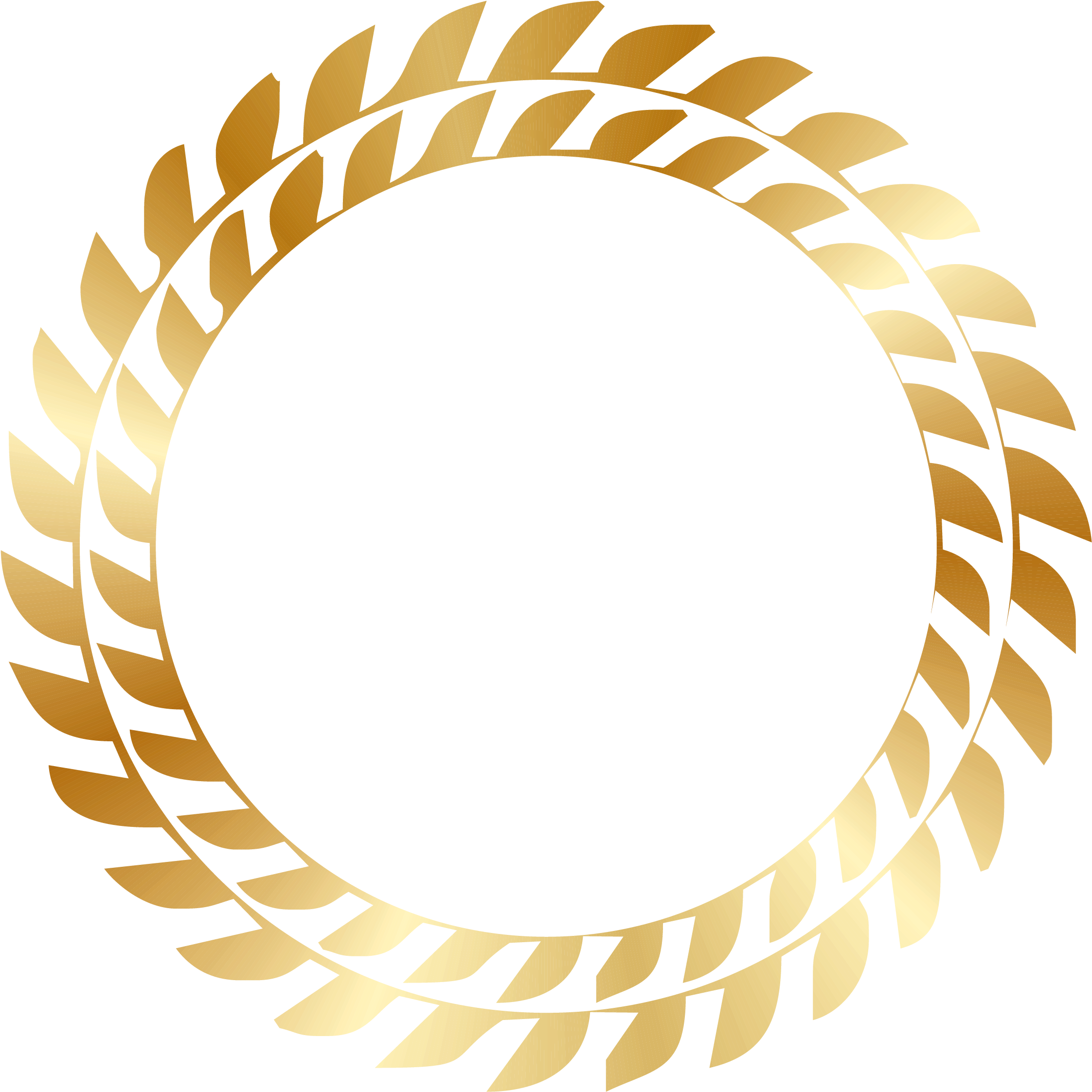 Gold Circle 桌布 壁紙 — 一個閃耀的金色月桂花環圍繞著黑色虛空，背景是純黑色。