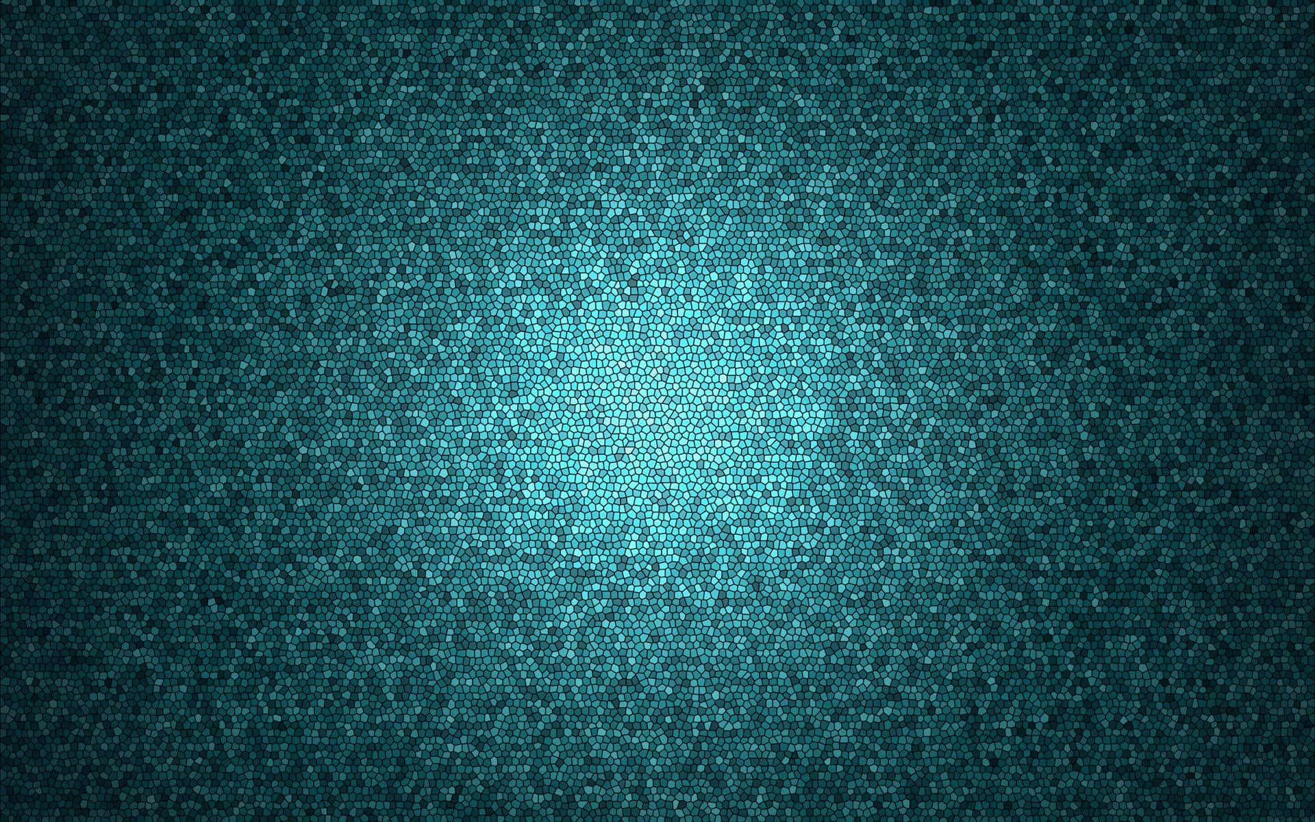 texture 桌布 壁紙 — 一個青綠色的六邊形圖案從明亮的中心放射出來，營造出數位抽象的光芒。