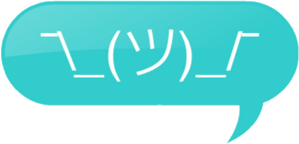 Cyan 桌布 壁紙 — 一個青色對話氣泡圖示，上面有白色日文表情符號文字，背景為黑色。