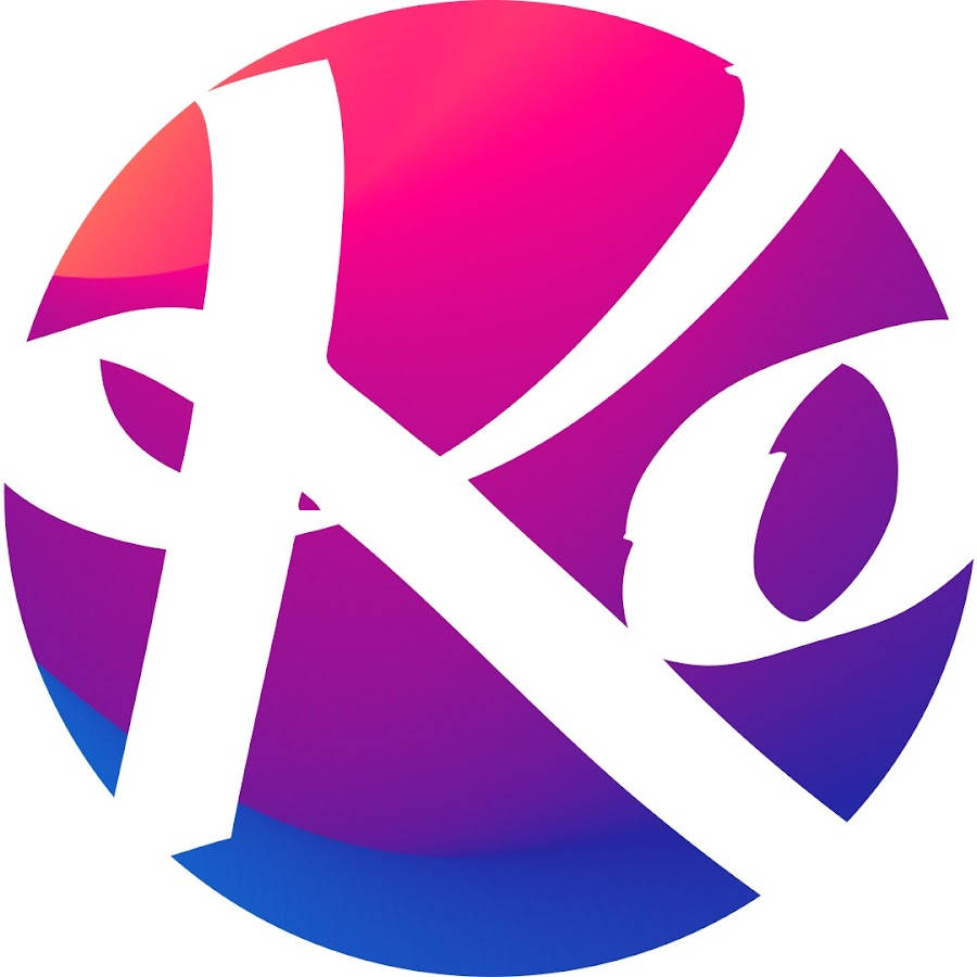 漸層 桌布 壁紙 — 一個風格化的 XO 標誌，以粗體白色字母呈現，背景是從粉紅色漸變到紫色再到藍色的鮮豔漸變圓圈。