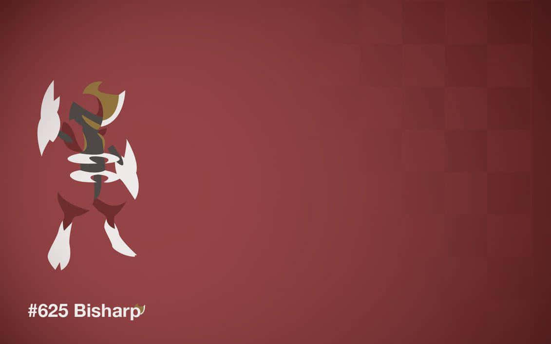 Checkered 桌布 壁紙 — 一個風格化的Bisharp寶可夢圖示，以白金色和深紅色呈現，立於帶有紋理的栗色背景上。