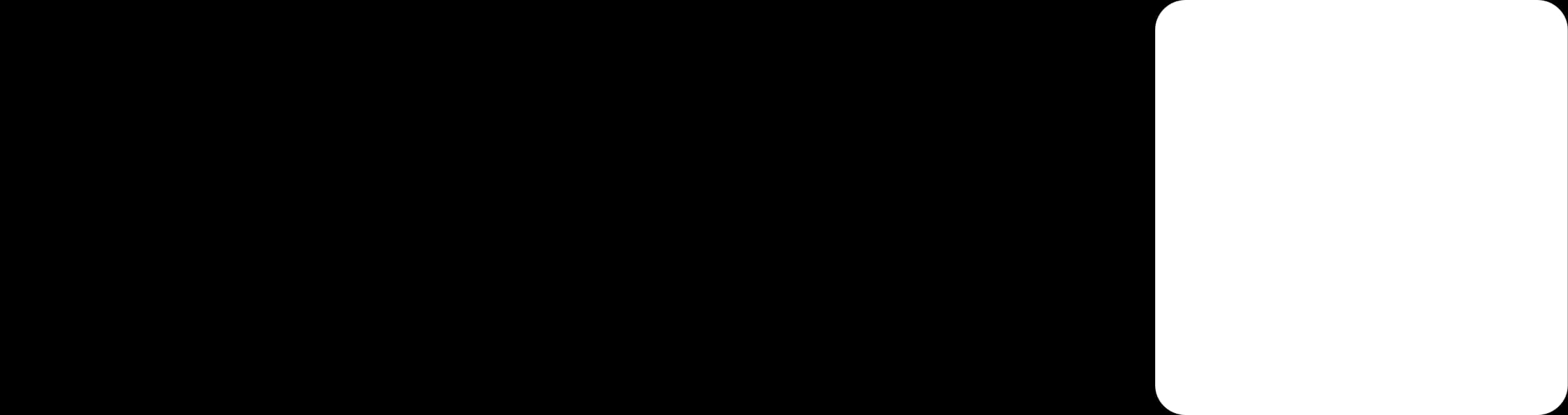 Linked In 桌布 壁紙 — 一個鮮明的極簡構圖，採用純黑色背景，右側有一個白色圓角矩形。