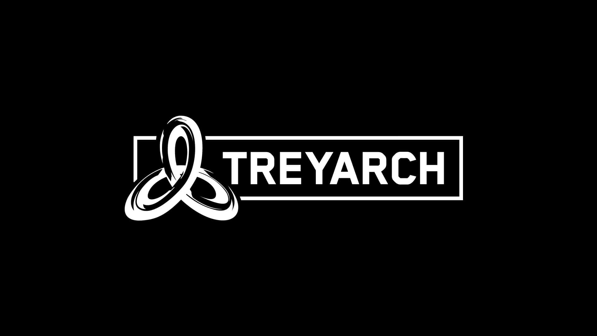 黑色背景上的白色Treyarch遊戲標誌 — Valorant Logo 壁紙