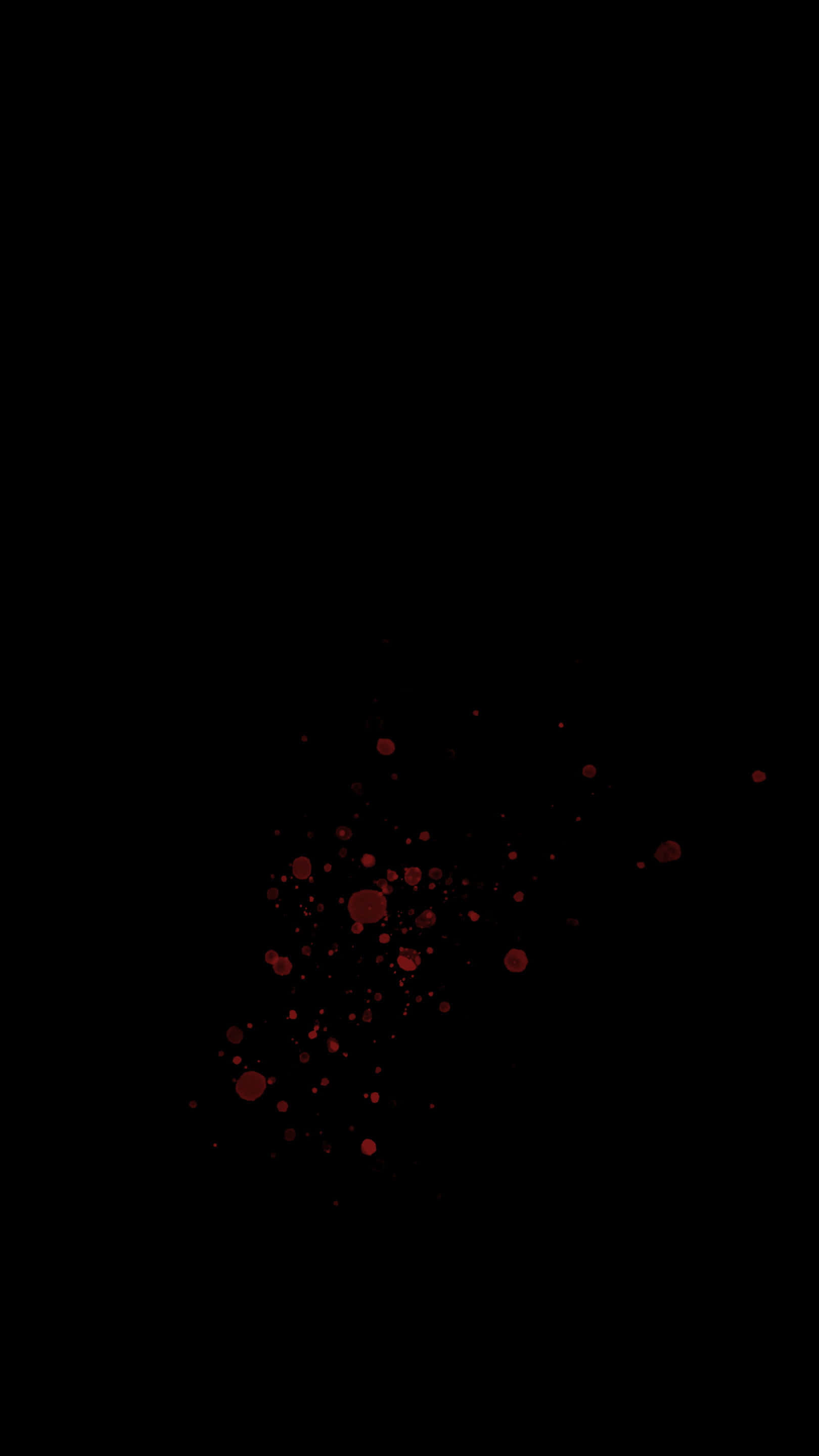 Blood 桌布 壁紙 — 一個鮮明的黑色背景，上面有散落的紅色飛濺，類似血滴，形成混亂的圖案。