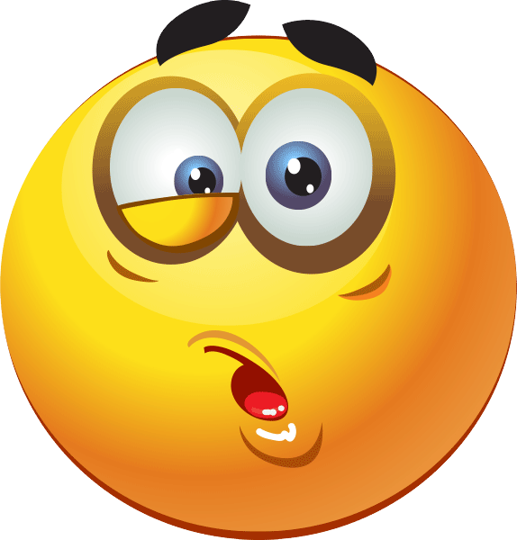 Emoticon 桌布 壁紙 — 一個黃色卡通表情符號，有藍色大眼睛和張開的嘴巴，表達驚訝或震驚。