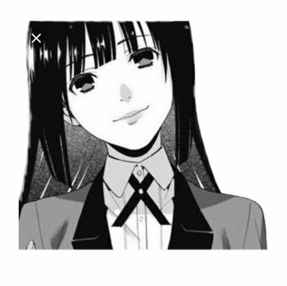 動漫女孩 桌布 壁紙 — 一個黑白動畫女孩，長髮，穿著校服，在簡單的背景前輕輕微笑。