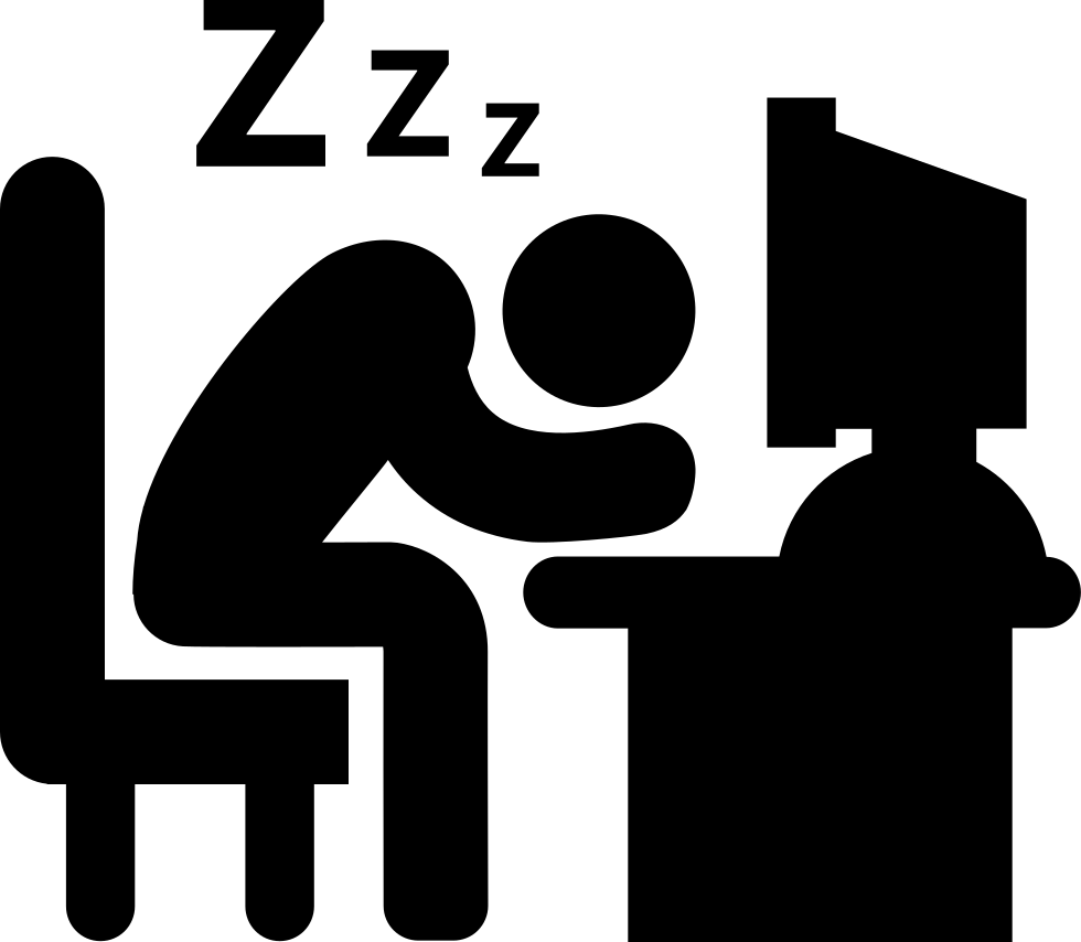 睡眠 桌布 壁紙 — 一個黑色剪影，一個人在椅子上睡覺，頭頂有「Zzz」。