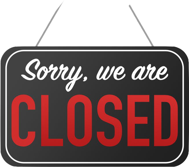 Closed Sign 桌布 壁紙 — 一個黑色長方形標誌，上面有白色草書文字和粗體紅色「CLOSED」字樣，用兩條繩子懸掛。