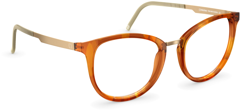 Eyeglasses 桌布 壁紙 — 一副玳瑁色眼鏡搭配奶油色鏡臂，放置在純白背景上，投射出柔和陰影。