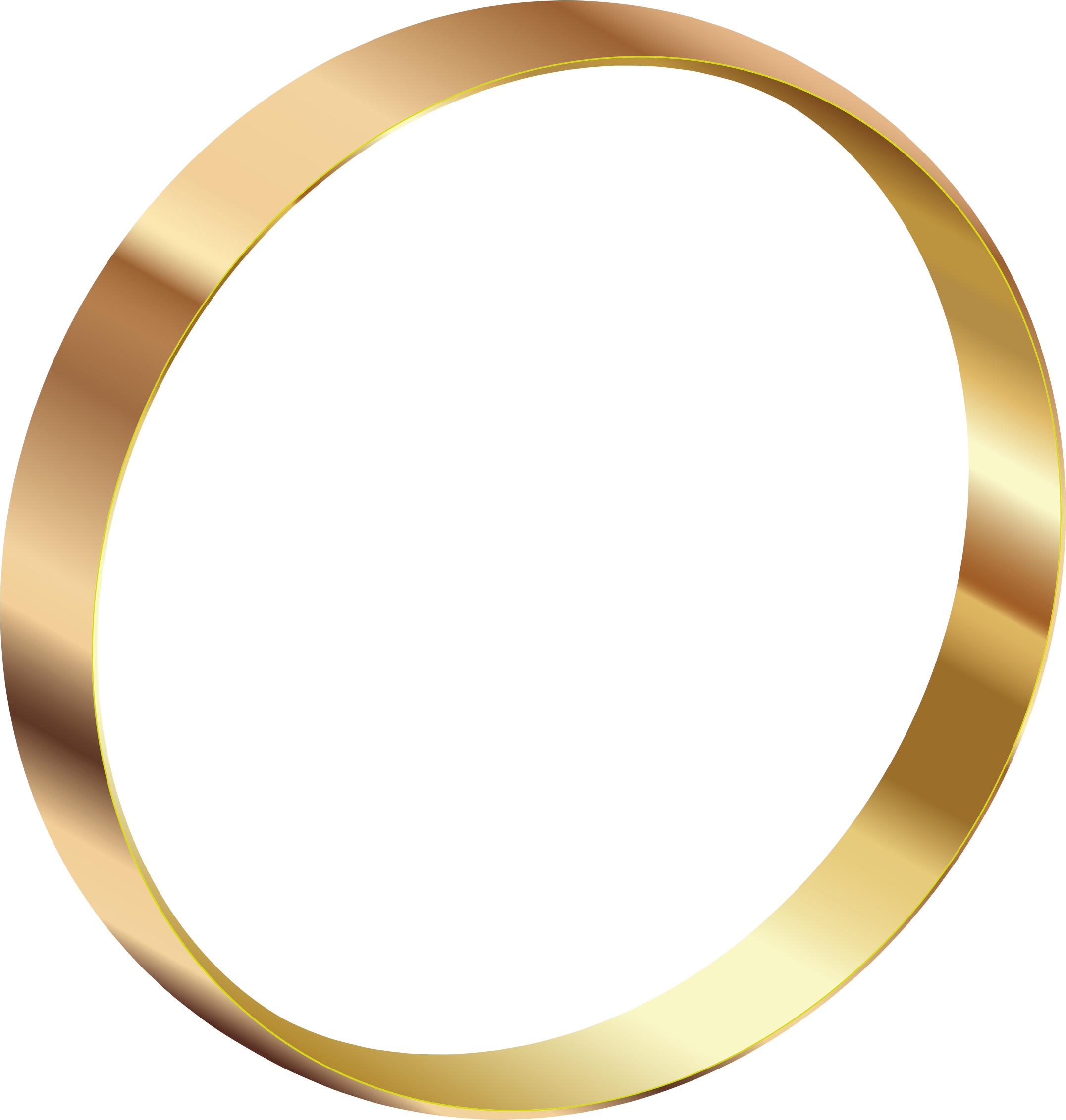 Gold Circle 桌布 壁紙 — 一只光滑的金戒指，帶有拋光金屬光澤，置於純黑背景上。