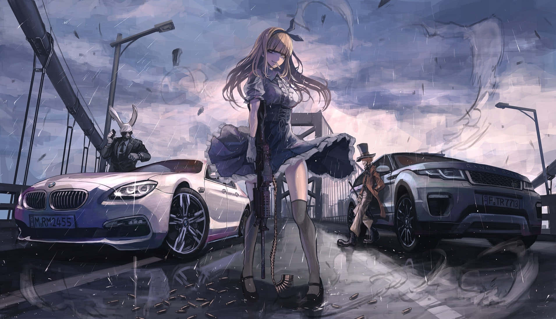 動漫女孩與汽車