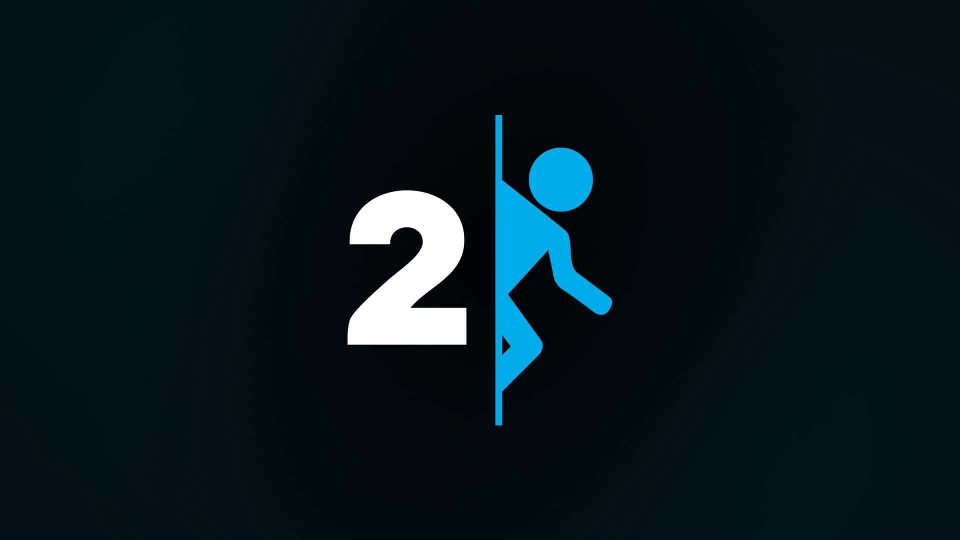 一名男子穿過標有數字2的門奔跑 壁紙