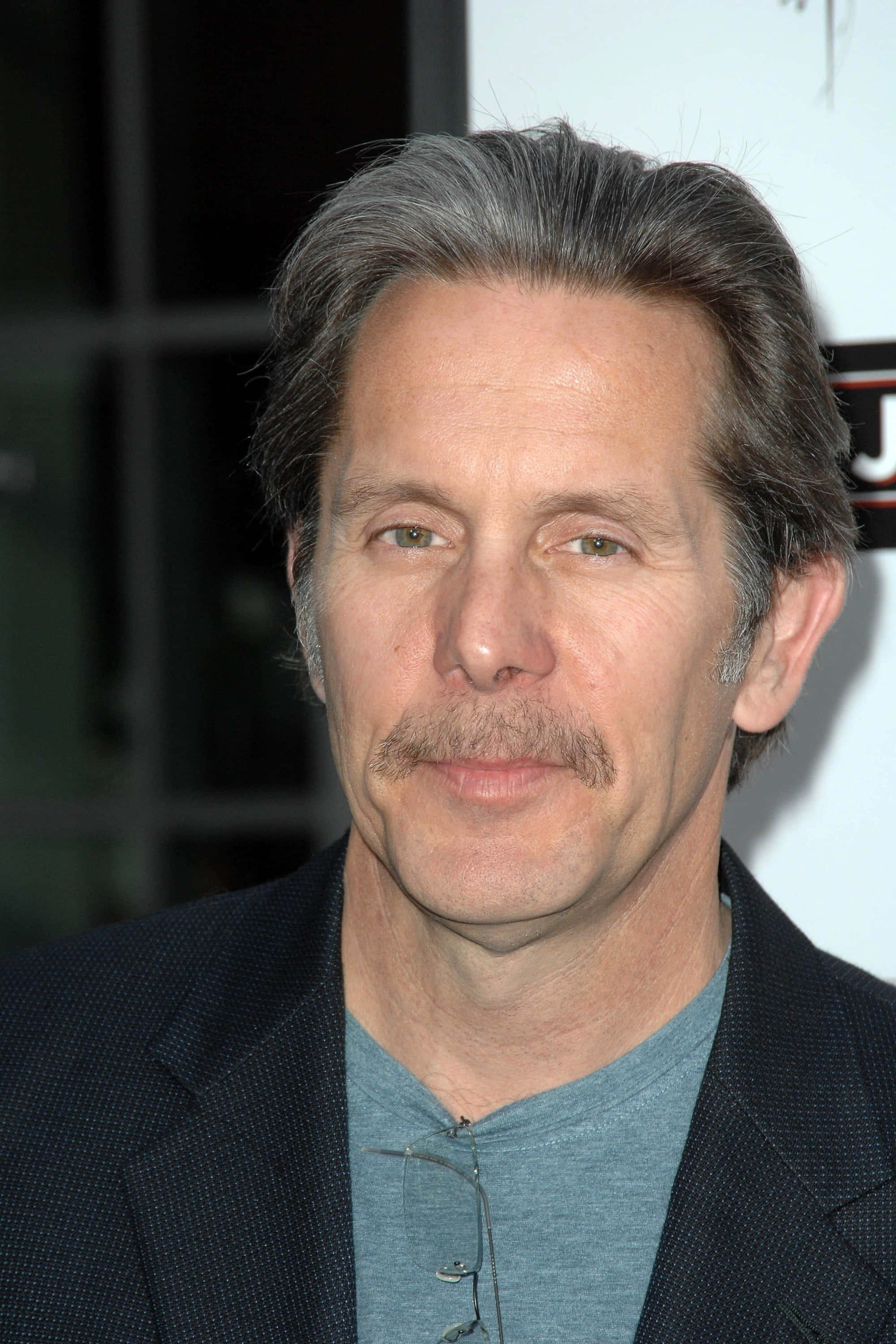 Gary Cole 桌布 壁紙 — 一名頭髮花白、留鬍鬚的男士近距離肖像，身穿深色西裝外套配灰色襯衫。
