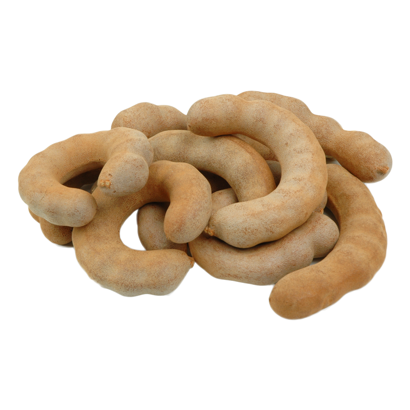 Tamarind 桌布 壁紙 — 一堆皺巴巴的羅望子莢，帶有泥土棕色色調和紋理表面。