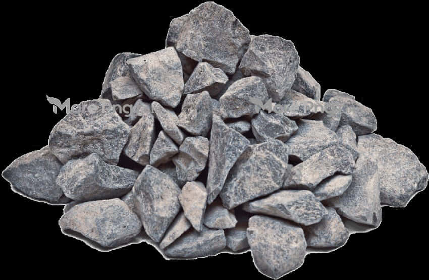 The Rock 桌布 壁紙 — 一堆粗糙的灰色石頭，帶有斑點紋理，堆疊在純黑色背景上。