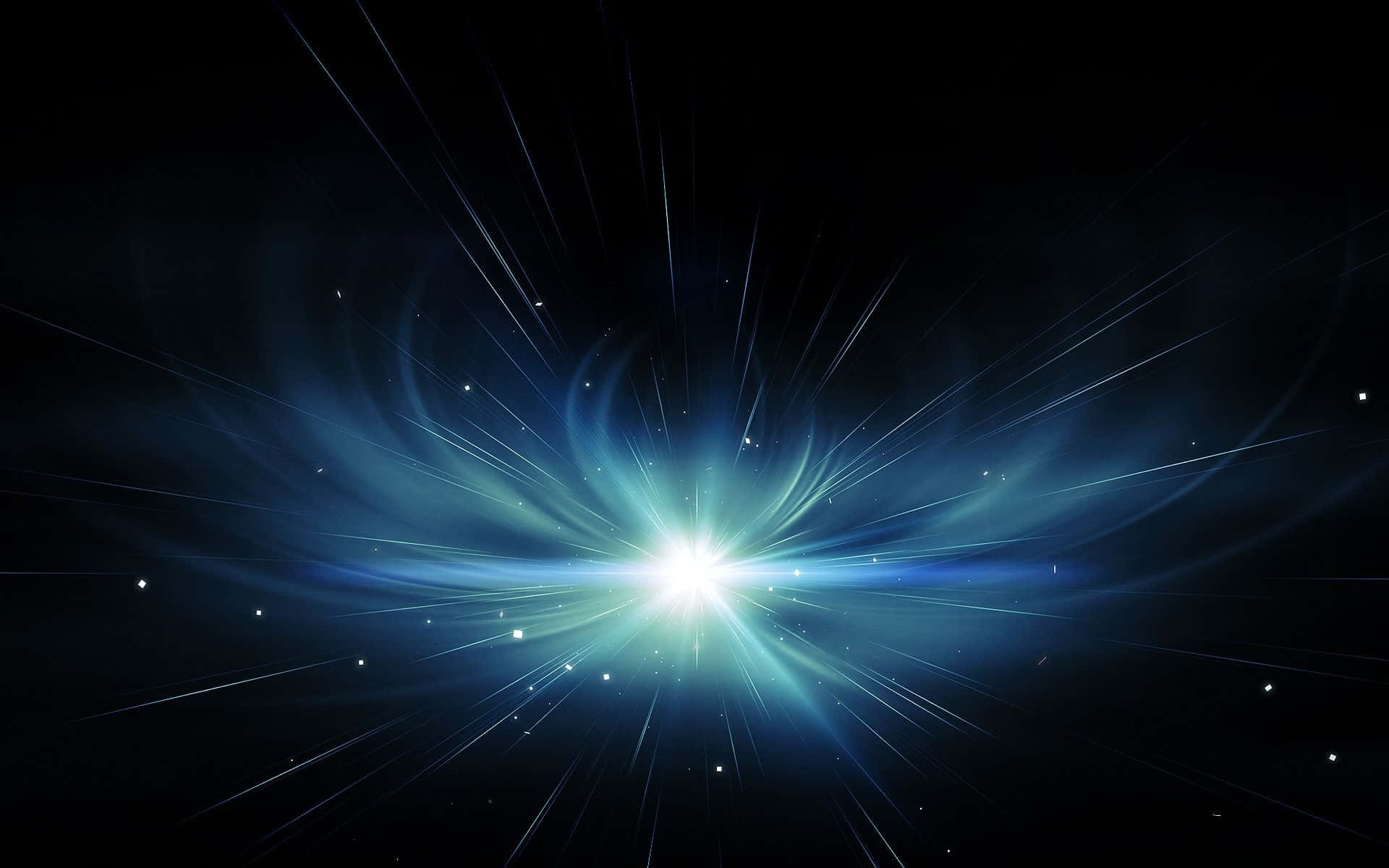 Stars 桌布 壁紙 — 一場燦爛的藍色宇宙爆炸，在黑暗的星空虛空中散發出光和能量。