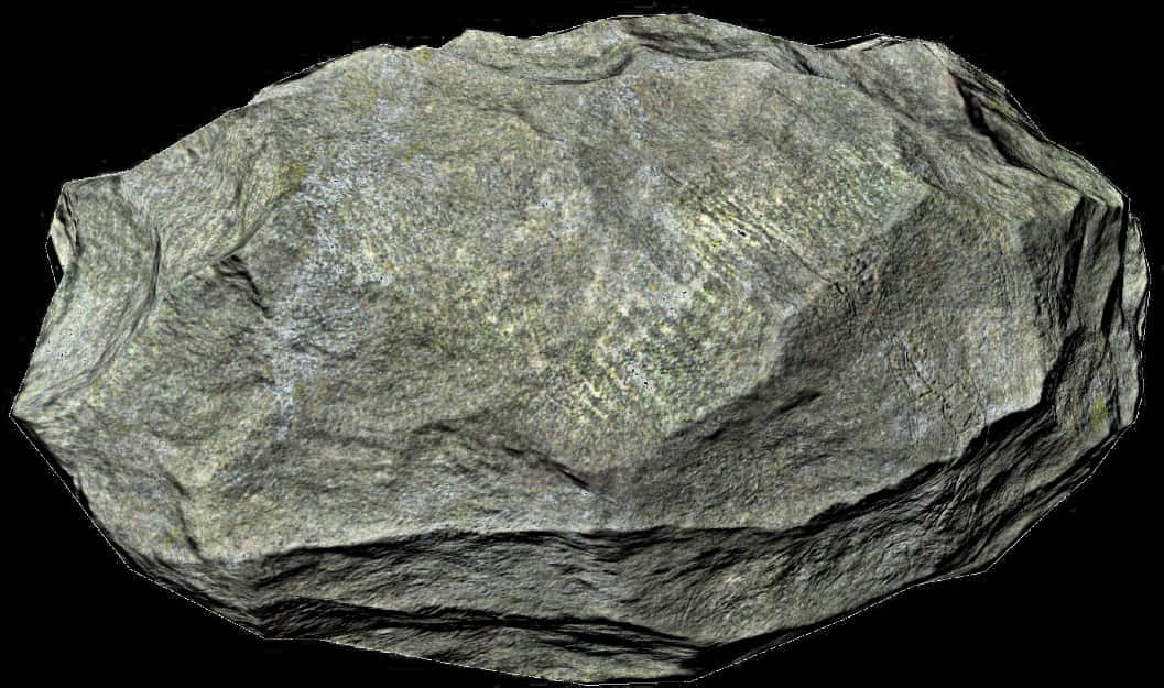 The Rock 桌布 壁紙 — 一塊帶有細微綠色紋理的大型灰色岩石，孤立在純黑色背景上。