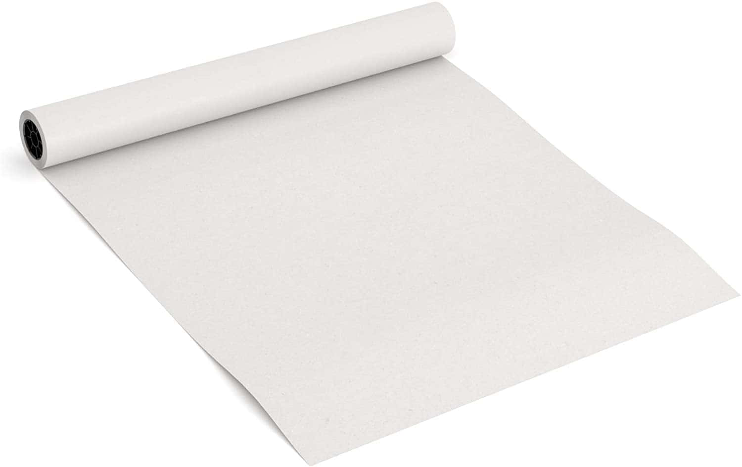 Sheet 桌布 壁紙 — 一大卷米白色紋理壁紙在純白背景上對角展開。