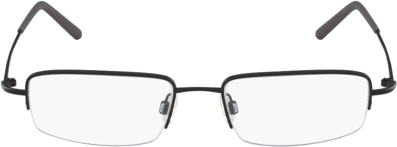 Eyeglasses 桌布 壁紙 — 一對時尚的長方形眼鏡，配有灰色鏡片和金屬鏡框，在黑色背景上孤立展示。