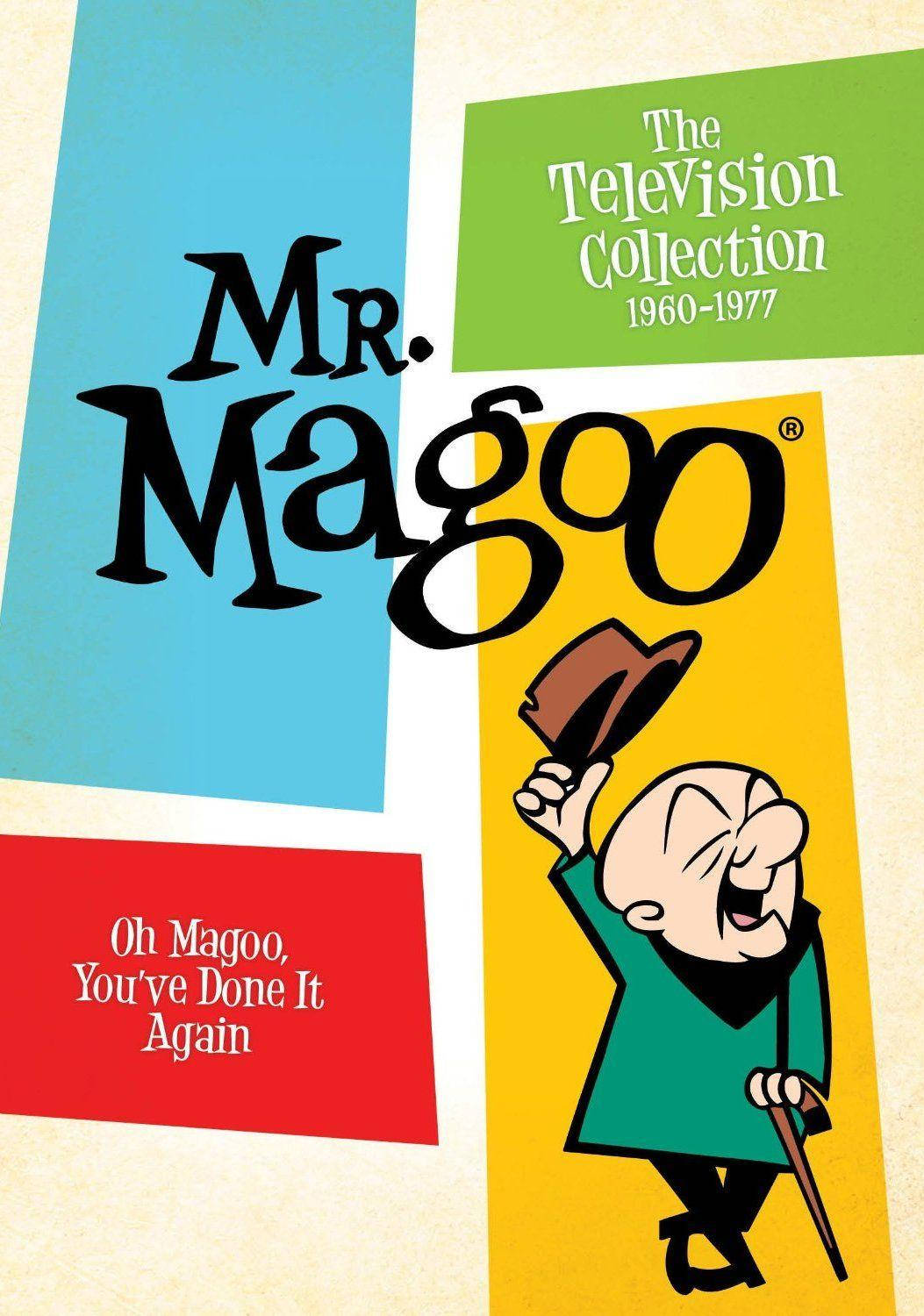 Magoo 桌布 壁紙 — 一幅Mr Magoo的復古卡通海報，角色身穿綠色外套，愉快地舉帽致意。