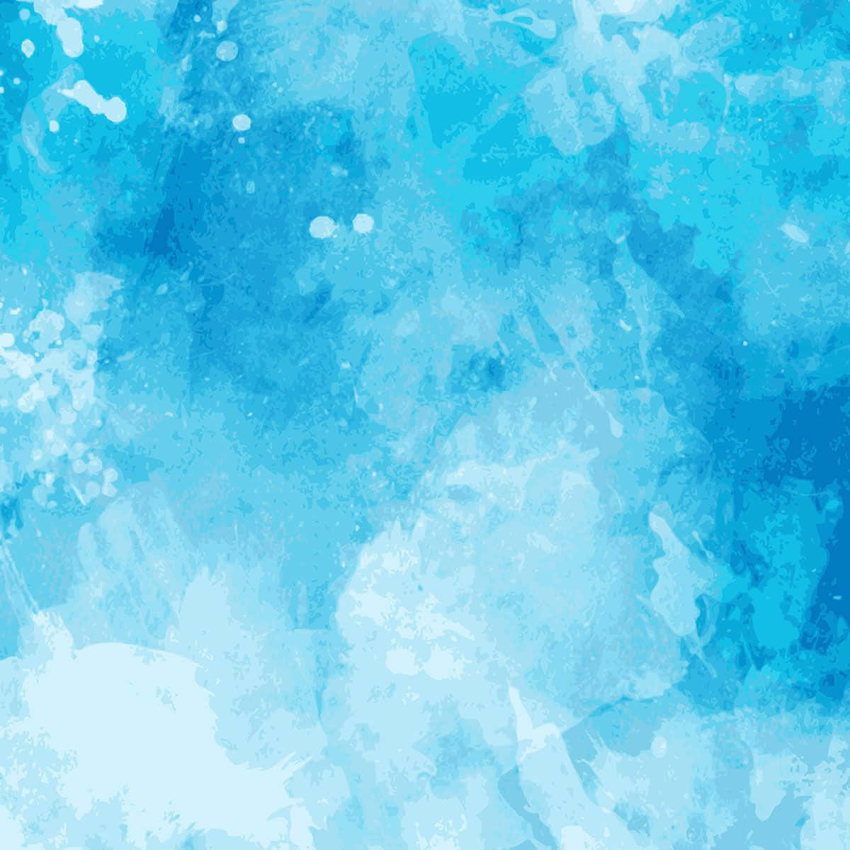 Watercolor Texture 桌布 壁紙 — 一幅充滿活力的抽象水彩渲染，呈現不同深淺的藍色，帶有白色飛濺和紋理筆觸。