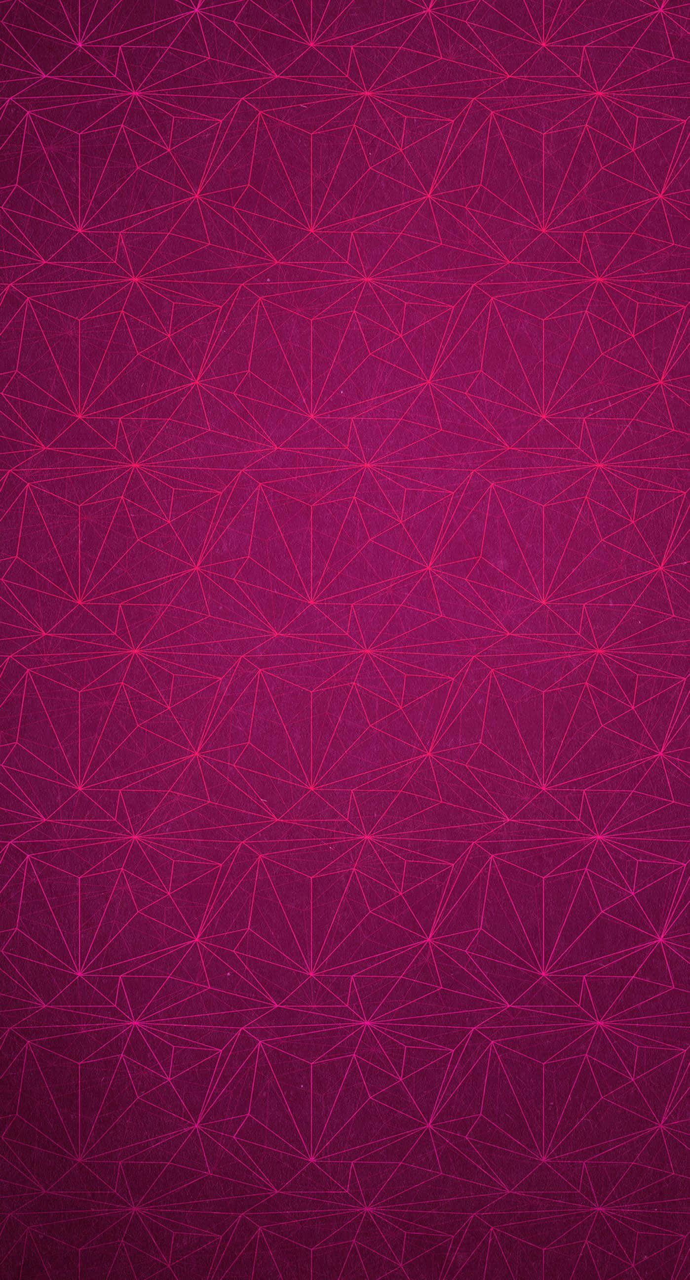 Designer iPhone 桌布 壁紙 — 一幅充滿活力的洋紅色壁紙，帶有複雜的幾何線條圖案，形成重複的星爆形狀。