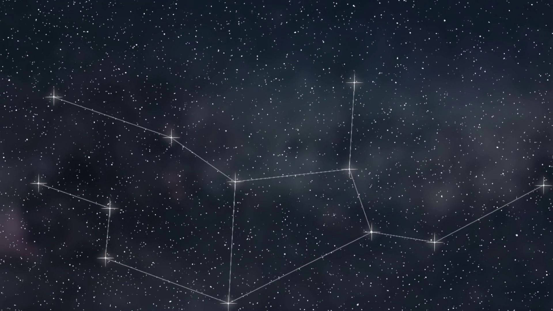 zodiac 桌布 壁紙 — 一幅獵戶座的天體圖，在深邃的星空夜空中閃耀，帶有微妙的星雲雲層。