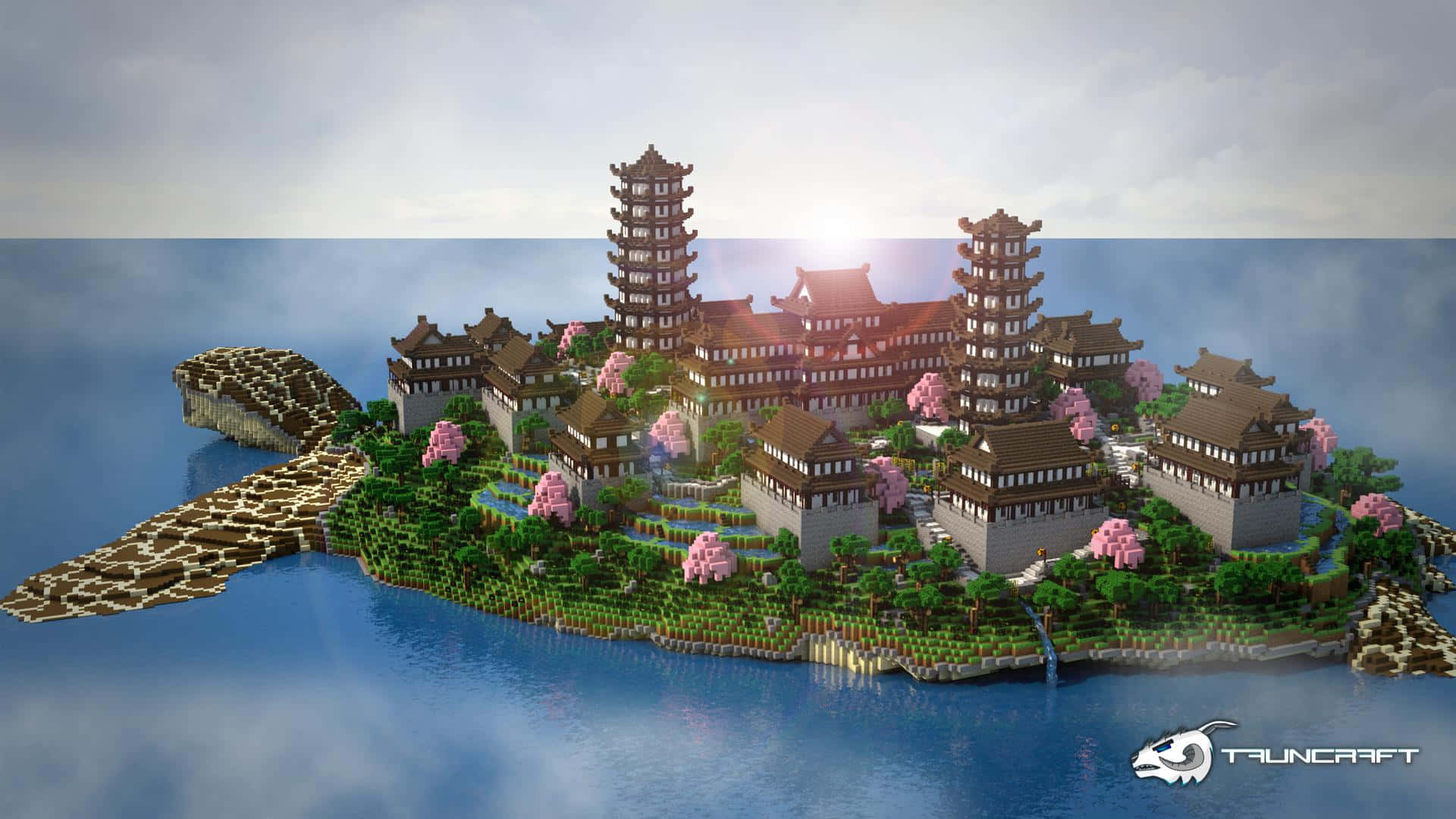 一座有城堡的小島