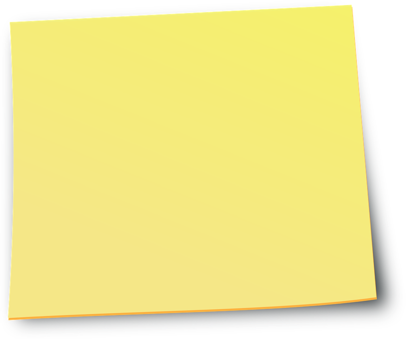 Post It Note 桌布 壁紙 — 一張帶有柔和陰影邊緣的黃色便利貼，放置在黑色背景上。
