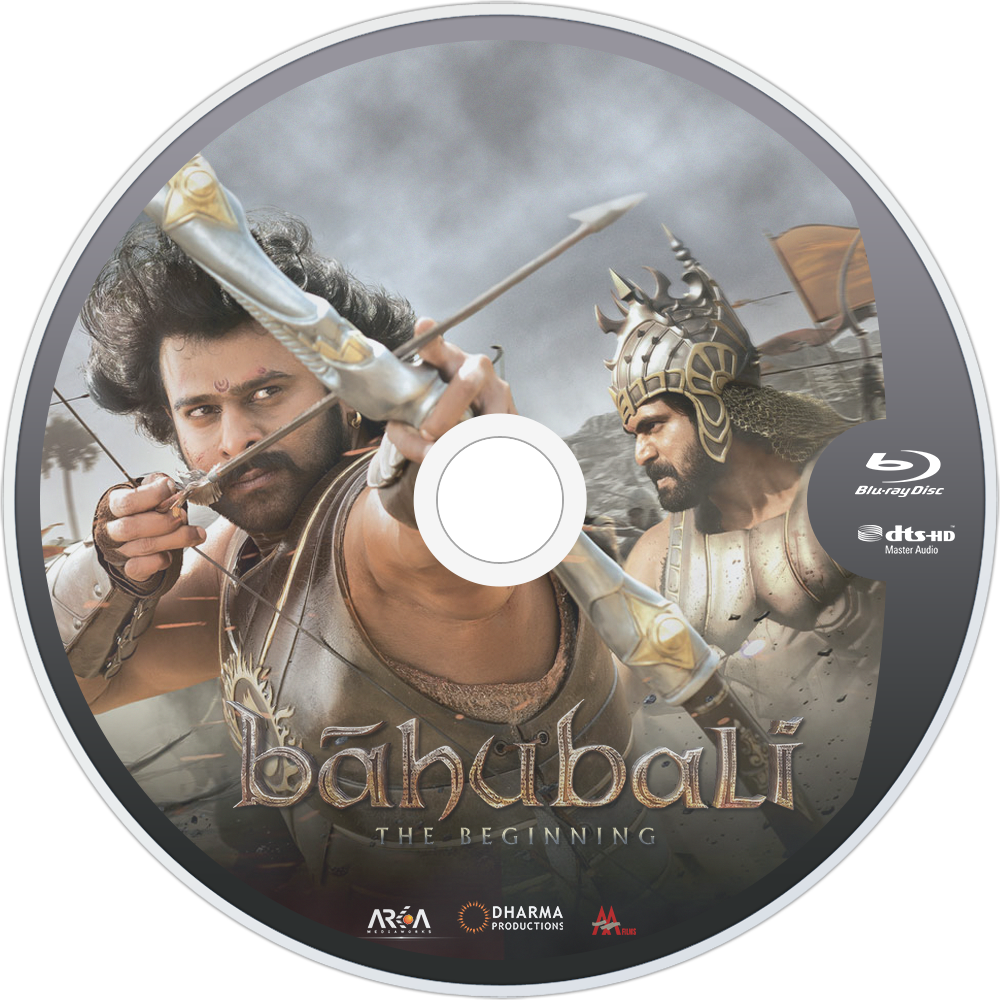 Baahubali 桌布 壁紙 — 一張戲劇性的電影光碟，描繪兩名身穿盔甲的戰士在暴風雨的天空下拉弓瞄準，標題為《巴霍巴利王：開端》。
