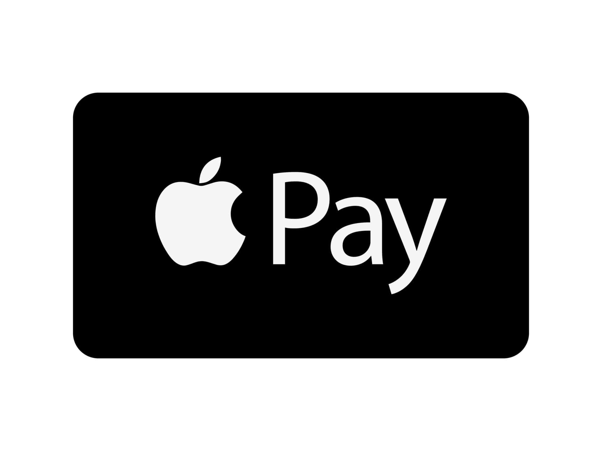 iPhone 桌布 壁紙 — 一張極簡風格的黑色 Apple Pay 卡，白色標誌和文字，純白背景。
