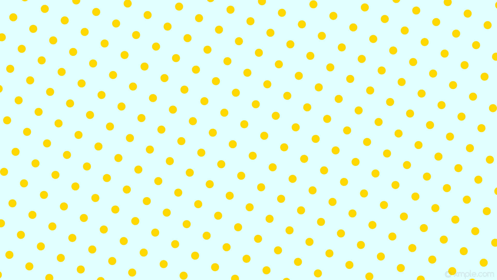 Yellow Polka Dot 桌布 壁紙 — 一張歡快的壁紙，柔和的薄荷綠色背景上散佈著明亮的黃色圓點。