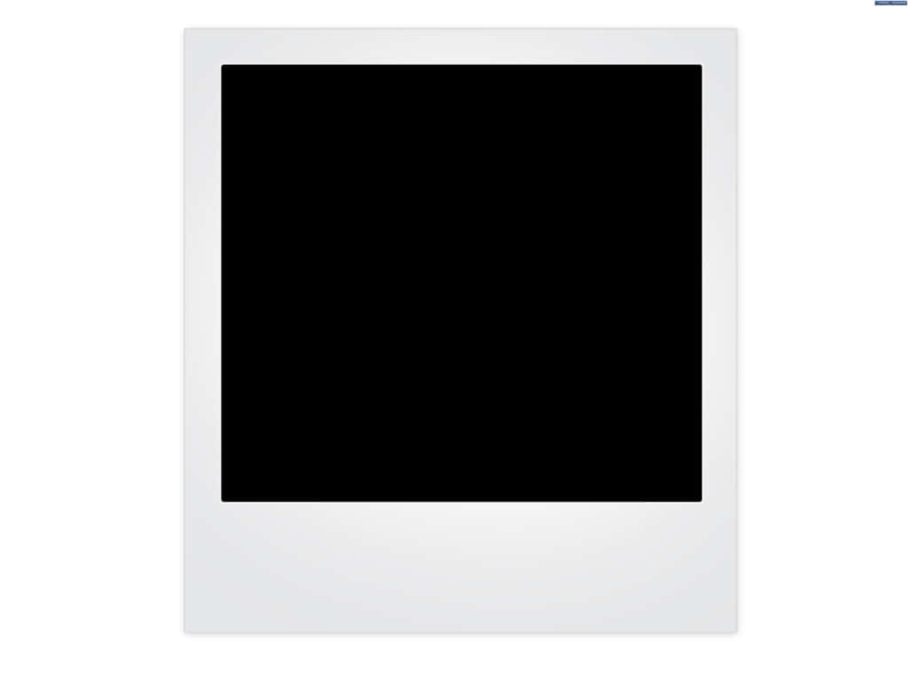 Frame 桌布 壁紙 — 一張空白拍立得照片，白色邊框和黑色中心，背景為白色。