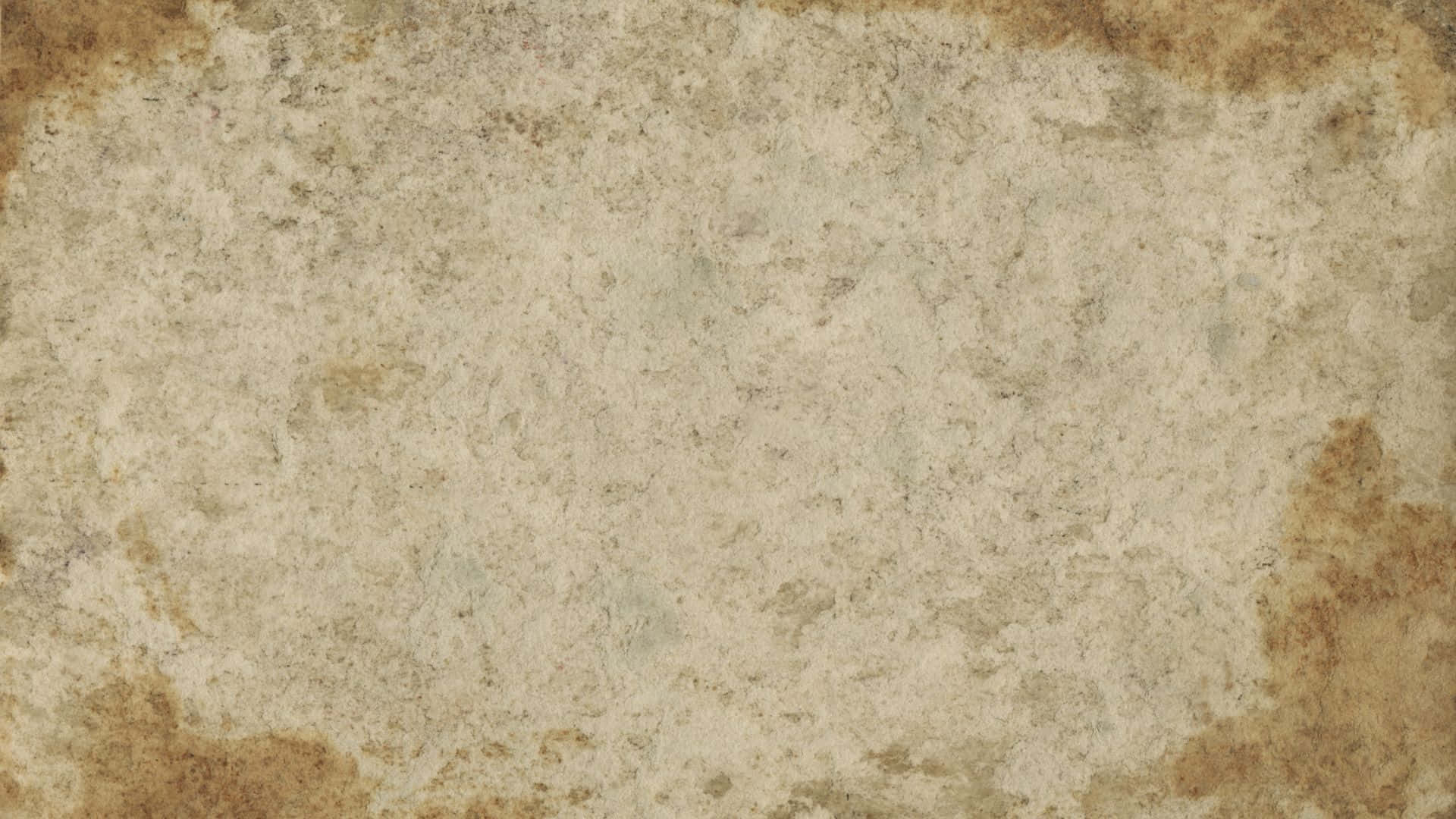 Old Paper Texture 桌布 壁紙 — 一張風化的米色羊皮紙，帶有細微污漬和紋理表面。
